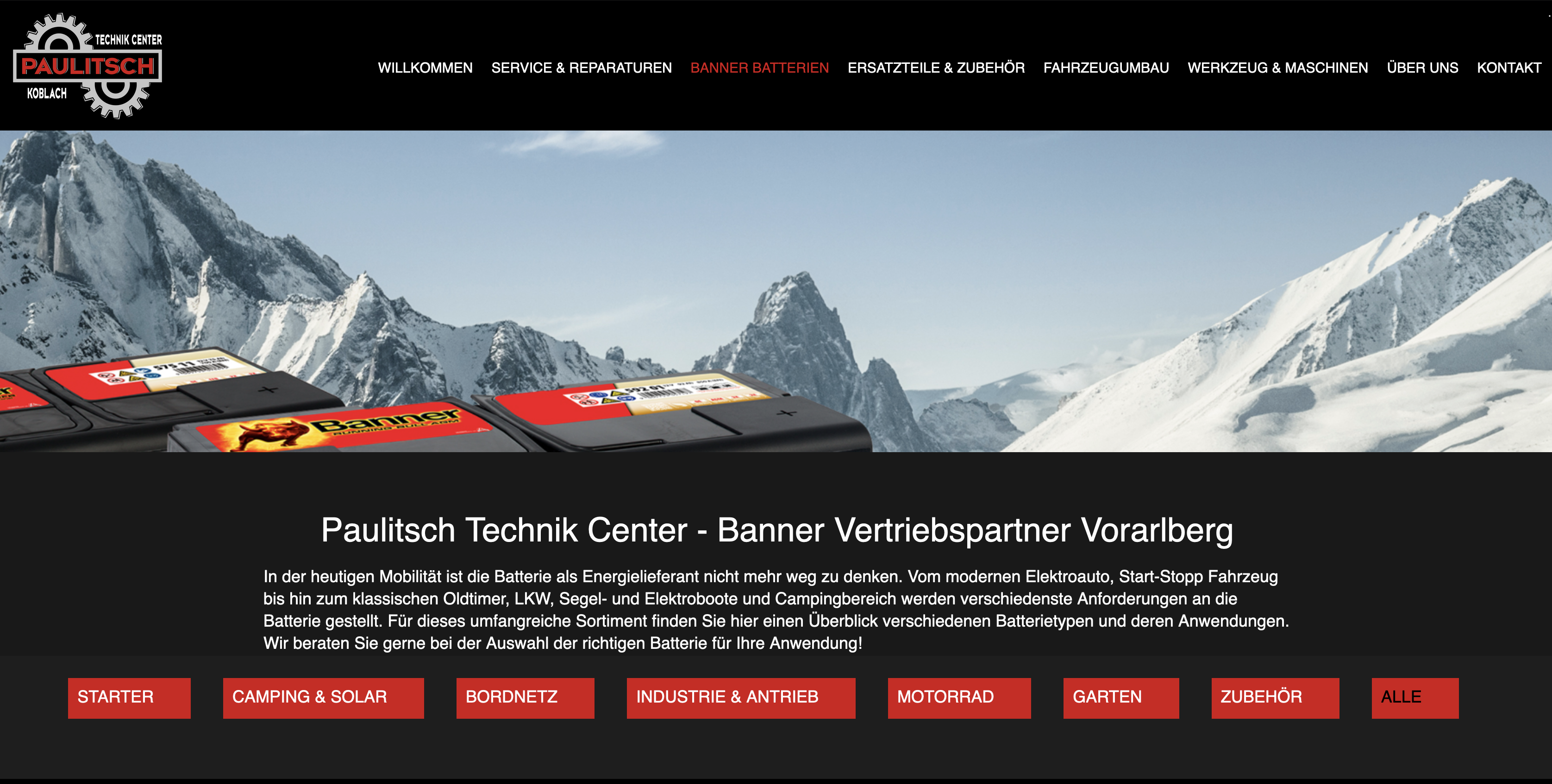 Paulitsch Technik Center Koblach, Banner Batterien Vorarlberg Spezialist